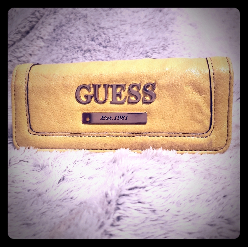 Yellow GUESS wallet